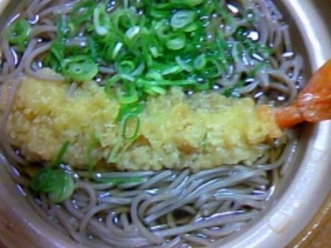 鍋焼き海老天ソバ